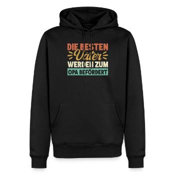 Grandpa, Grandpa, Grandpa, Grandpapa - Men’s Premium Organic Hoodie - black - Front - Nico (187cm)