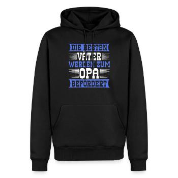 Opa Großvater Grandpa Großpapa - Männer Premium Bio Hoodie - Schwarz - Vorne - Nico (187cm)