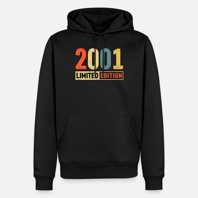 Edition limitée 2001 - Sweat à capuche Premium bio Homme - noir