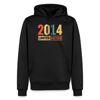 Limited Edition 2014 - Men’s Premium Organic Hoodie - black - Front - Nico (187cm)