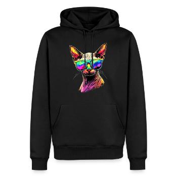 Savannah Katze Cat Mama Süße Serval Leopard Katzen - Männer Premium Bio Hoodie - Schwarz - Vorne - Nico (187cm)