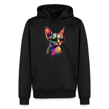 Savannah Katze Cat Mama Süße Serval Leopard Katzen - Männer Premium Bio Hoodie - Schwarz - Vorne - Nico (187cm)