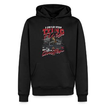 Fliegenfischen Fliegenangler - Männer Premium Bio Hoodie - Schwarz - Vorne - Nico (187cm)