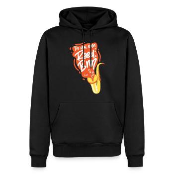Saxophone Do You Even Reed, Bro? - Männer Premium Bio Hoodie - Schwarz - Vorne - Nico (187cm)