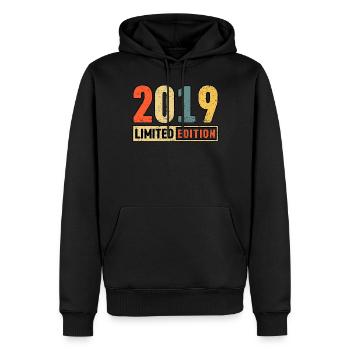 Edition Limitée 2019 - Sweat à capuche Premium bio Homme - noir - Devant - Nico (187cm)