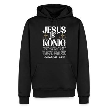 Jesus Christlich Katholiken Gläubiger Gottesdienst - Männer Premium Bio Hoodie - Schwarz - Vorne - Nico (187cm)