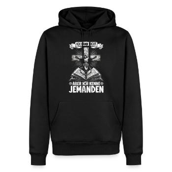 Jesus Christlich Katholiken Gläubiger Gottesdienst - Männer Premium Bio Hoodie - Schwarz - Vorne - Nico (187cm)