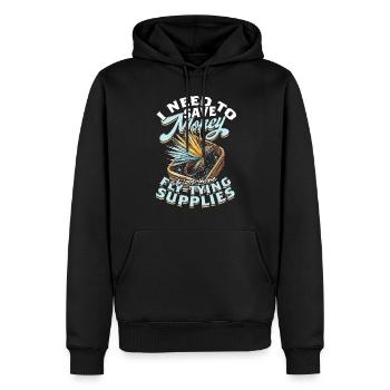 Fliegenfischen Fliegenangler - Männer Premium Bio Hoodie - Schwarz - Vorne - Nico (187cm)