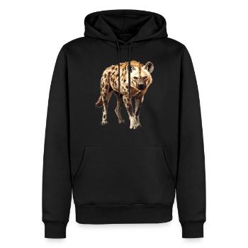 Hyène Hyène - Sweat à capuche Premium bio Homme - noir - Devant - Nico (187cm)