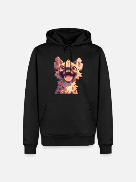 Hyänen Hyäne - Männer Premium Bio Hoodie - Schwarz