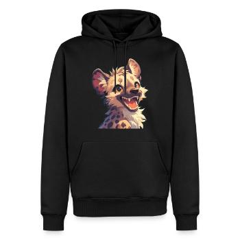 Hyène Hyène - Sweat à capuche Premium bio Homme - noir - Devant - Nico (187cm)