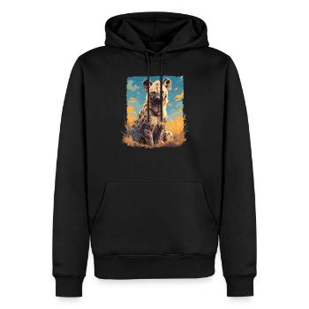 Hyène Hyène - Sweat à capuche Premium bio Homme - noir - Devant - Nico (187cm)