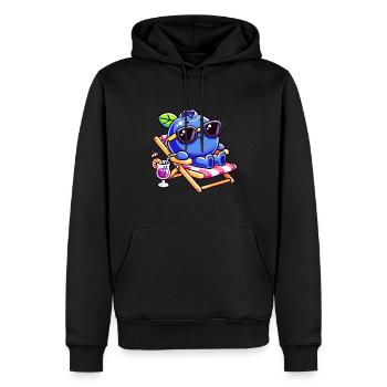 blueberry whisperer, blueberry - Männer Premium Bio Hoodie - Schwarz - Vorne - Nico (187cm)