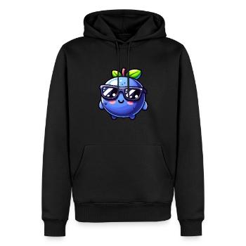 blueberry whisperer, blueberry - Männer Premium Bio Hoodie - Schwarz - Vorne - Nico (187cm)