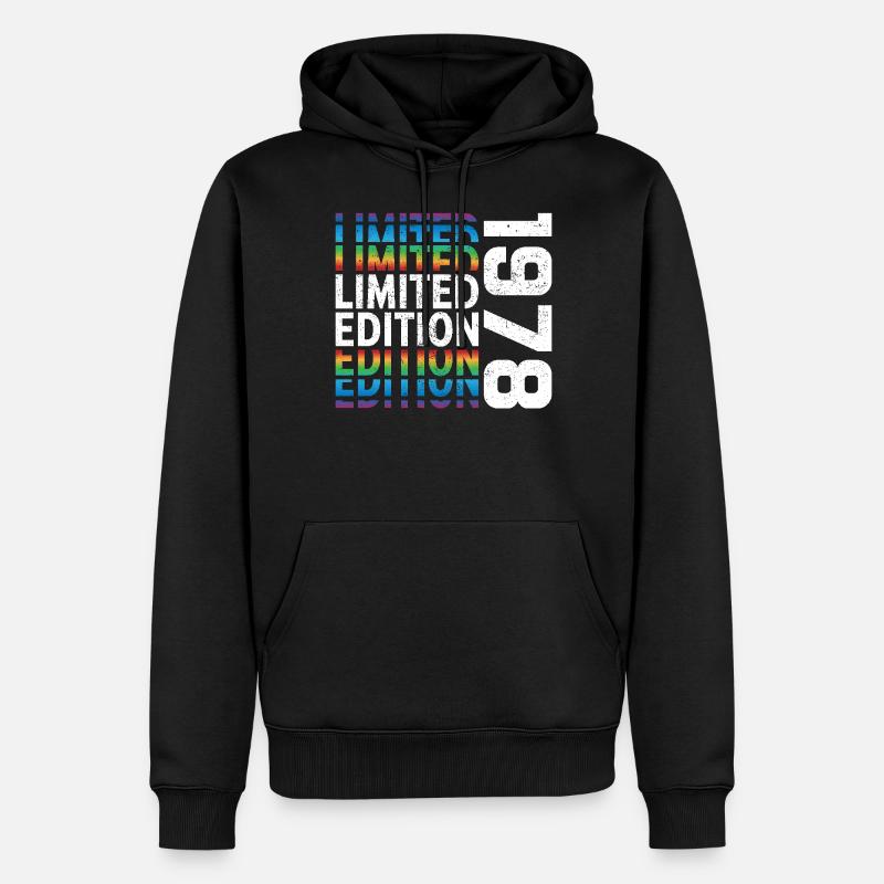 Edition limitée 1978 - Sweat à capuche Premium bio Homme - noir