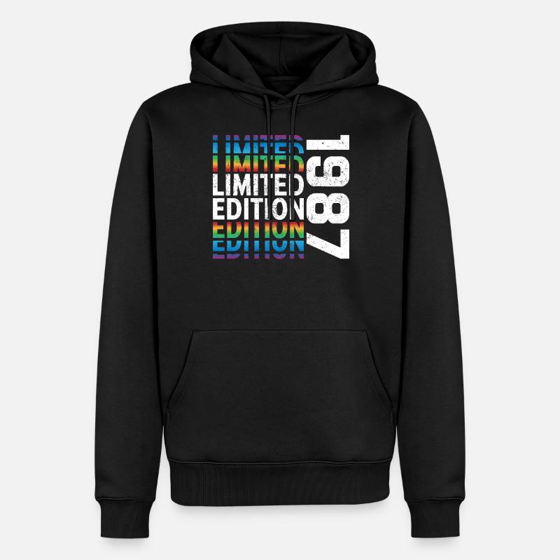 Edition limitée 1987 - Sweat à capuche Premium bio Homme - noir