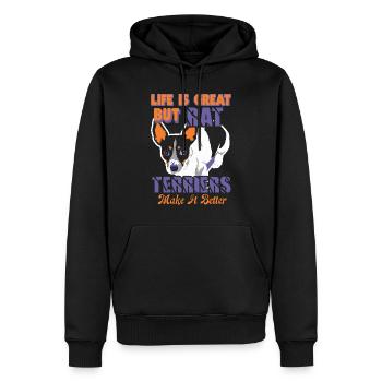 Rat Terriers Make Life Better - Men’s Premium Organic Hoodie - black - Front - Nico (187cm)
