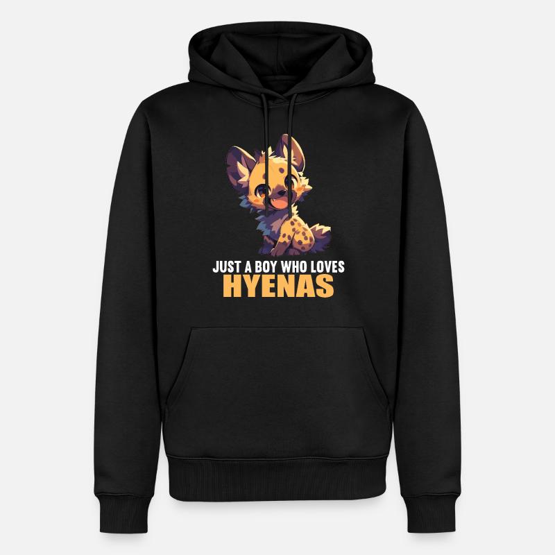 Hyänen Hyäne - Männer Premium Bio Hoodie - Schwarz