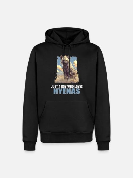 Hyänen Hyäne - Männer Premium Bio Hoodie - Schwarz