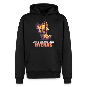 Hyène Hyène - Sweat à capuche Premium bio Homme - noir - Devant - Nico (187cm)