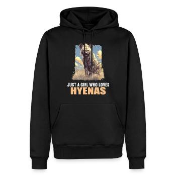 Hyène Hyène - Sweat à capuche Premium bio Homme - noir - Devant - Nico (187cm)