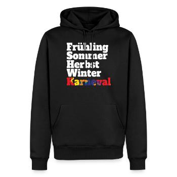 Carnaval Cinquième saison Kölsch Fastelovend Cologne - Sweat à capuche Premium bio Homme - noir - Devant - Nico (187cm)