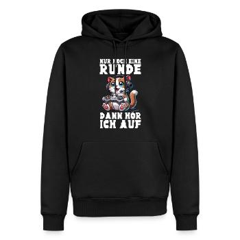 Encore un tour, puis j’écouterai les chats - Sweat à capuche Premium bio Homme - noir - Devant - Nico (187cm)