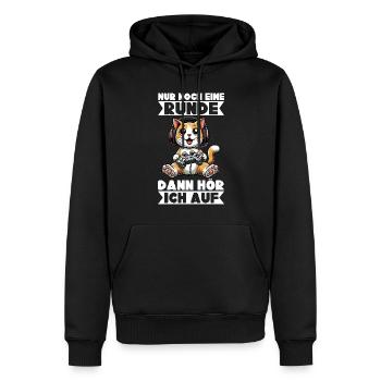 Encore un tour, puis j’écouterai les chats - Sweat à capuche Premium bio Homme - noir - Devant - Nico (187cm)