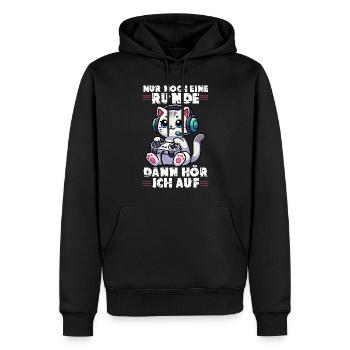 Encore un tour, puis j’écouterai les chats - Sweat à capuche Premium bio Homme - noir - Devant - Nico (187cm)