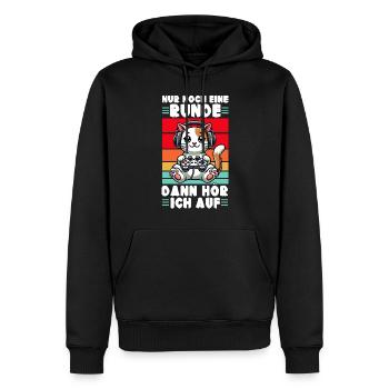 Encore un tour, puis j’écouterai les chats - Sweat à capuche Premium bio Homme - noir - Devant - Nico (187cm)