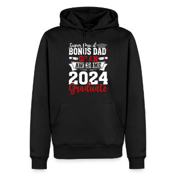 Bonus-Vater eines lustigen Abschlusses 2024 - Männer Premium Bio Hoodie - Schwarz - Vorne - Nico (187cm)