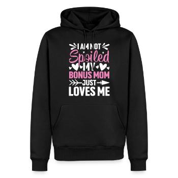 Je ne suis pas gâté mon bonus maman drôle belle-mère - Sweat à capuche Premium bio Homme - noir - Devant - Nico (187cm)