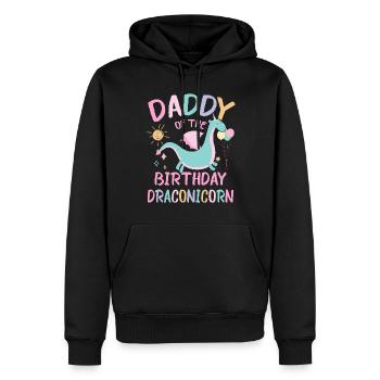 Daddy Of the Birthday Girl Dracon Family Party - Männer Premium Bio Hoodie - Schwarz - Vorne - Nico (187cm)