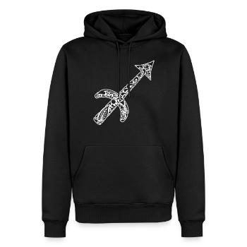 Sagittarius Zodiac Horoscope - Men’s Premium Organic Hoodie - black - Front - Nico (187cm)