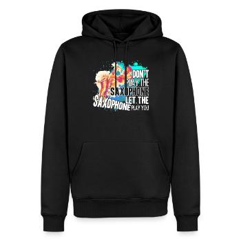 Saxophone Let Saxophone Play You - Men’s Premium Organic Hoodie - black - Front - Nico (187cm)