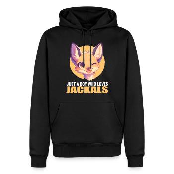 Schakale Schakal - Männer Premium Bio Hoodie - Schwarz - Vorne - Nico (187cm)