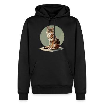 Schakale Schakal - Männer Premium Bio Hoodie - Schwarz - Vorne - Nico (187cm)