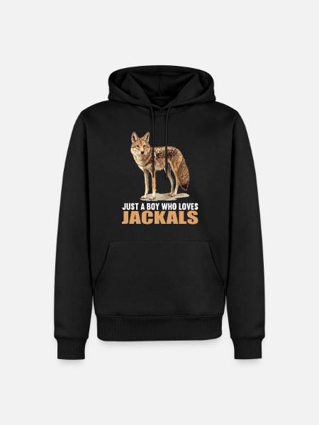 Schakale Schakal - Männer Premium Bio Hoodie - Schwarz