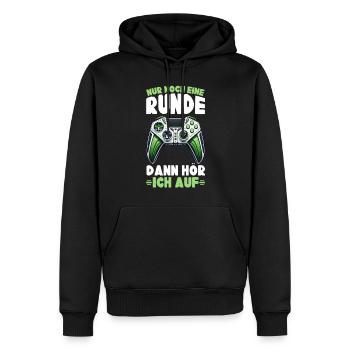 Encore un tour, puis j’écouterai sur consoles - Sweat à capuche Premium bio Homme - noir - Devant - Nico (187cm)