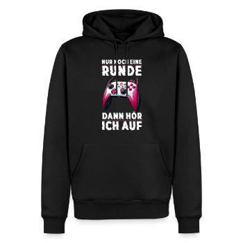 Encore un tour, puis j’écouterai sur consoles - Sweat à capuche Premium bio Homme - noir - Devant - Nico (187cm)