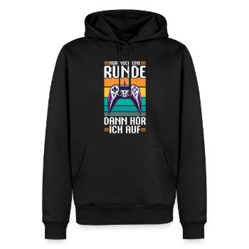 Encore un tour, puis j’écouterai sur consoles - Sweat à capuche Premium bio Homme - noir - Devant - Nico (187cm)