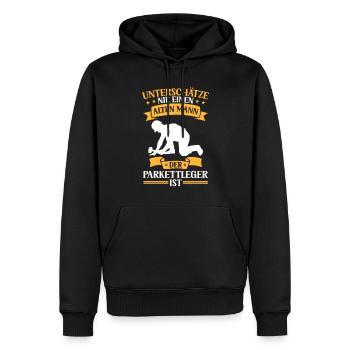 Alter Mann der Parkettleger ist Fliesenleger - Männer Premium Bio Hoodie - Schwarz - Vorne - Nico (187cm)