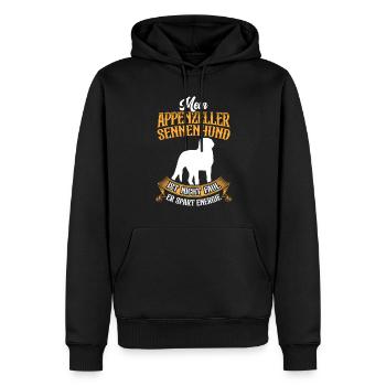 Sennenhund ist nicht faul Appenzeller Sennenhund - Männer Premium Bio Hoodie - Schwarz - Vorne - Nico (187cm)