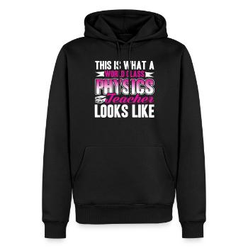 Physics Teacher World Class Physics Teacher - Men’s Premium Organic Hoodie - black - Front - Nico (187cm)