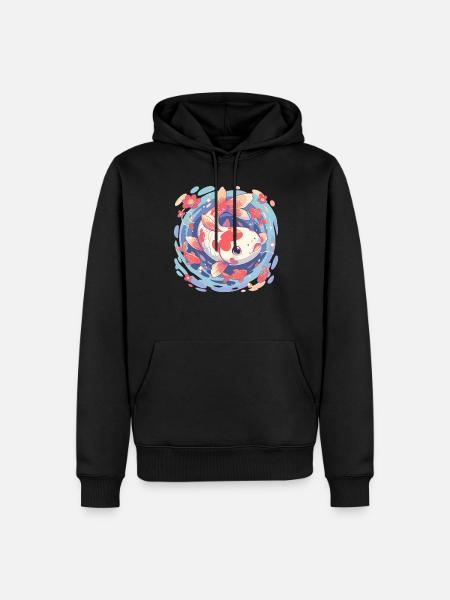 Kois Koi Karpfen - Männer Premium Bio Hoodie - Schwarz