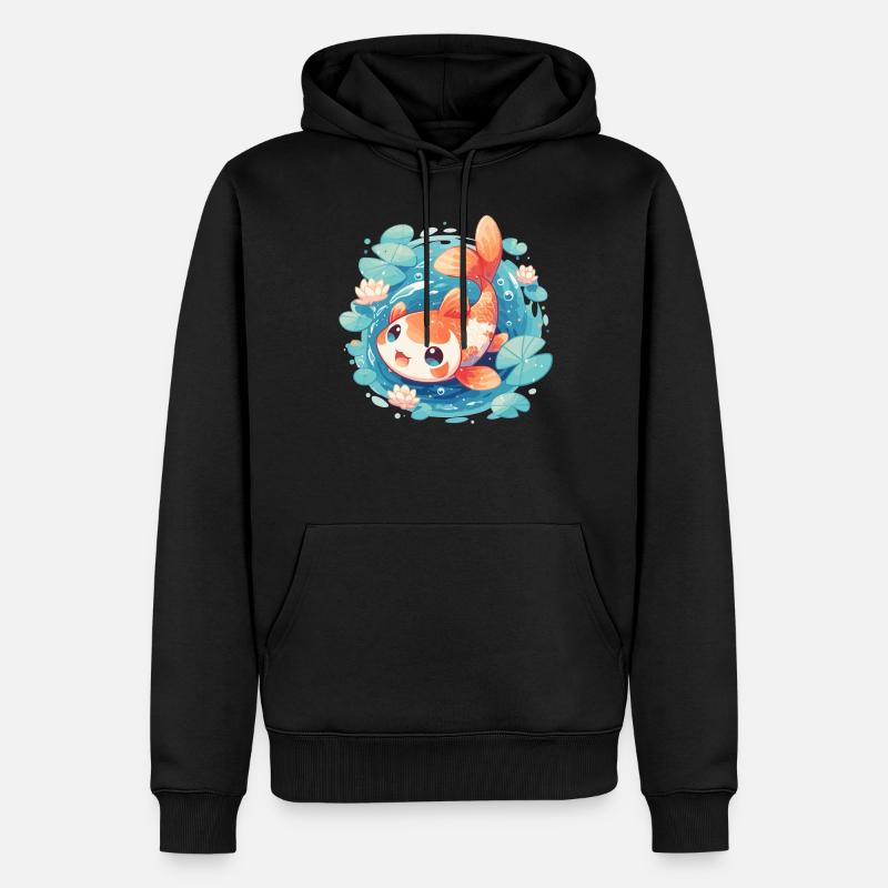 Kois Koi Karpfen - Männer Premium Bio Hoodie - Schwarz