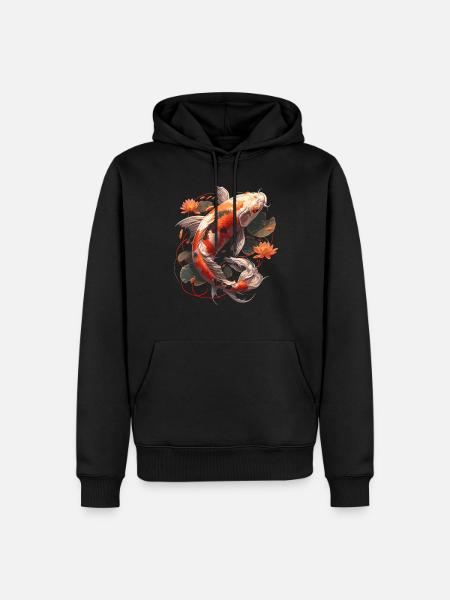 Kois Koi Karpfen - Männer Premium Bio Hoodie - Schwarz