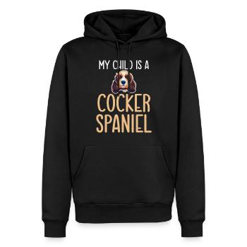 Cadeaux Cocker Spaniel - Sweat à capuche Premium bio Homme - noir - Devant - Nico (187cm)