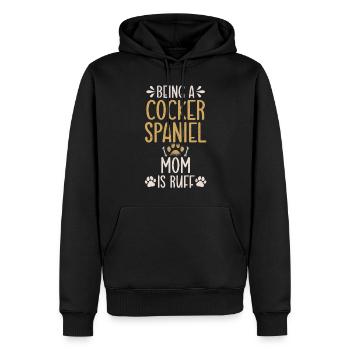 Cadeaux Cocker Spaniel - Sweat à capuche Premium bio Homme - noir - Devant - Nico (187cm)