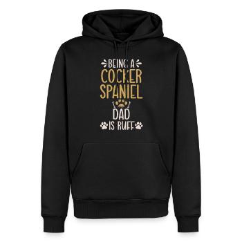 Cadeaux Cocker Spaniel - Sweat à capuche Premium bio Homme - noir - Devant - Nico (187cm)